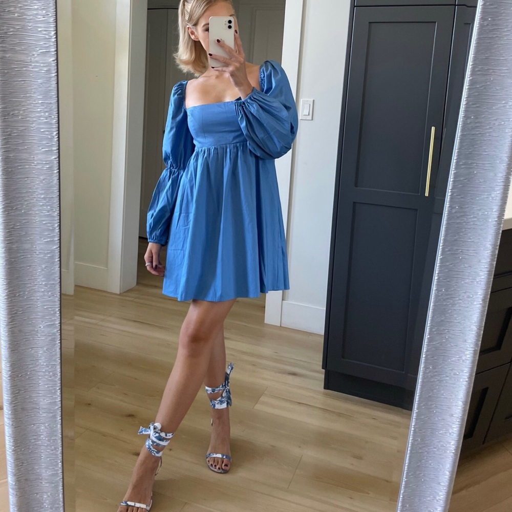 Blue mini dress